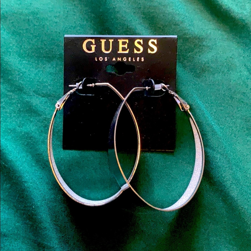 Guess Silver Hoops